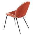 새로운 디자인 식당 의자 오렌지 가죽 딱정벌레 의자
